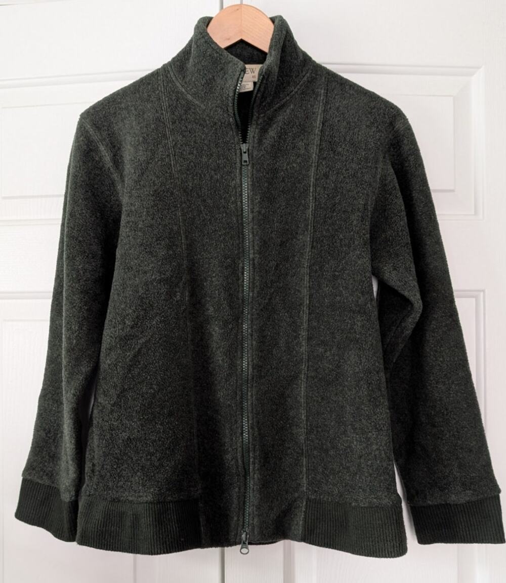 J. Crew Vintage Green Wool Blend Zipper Jacket